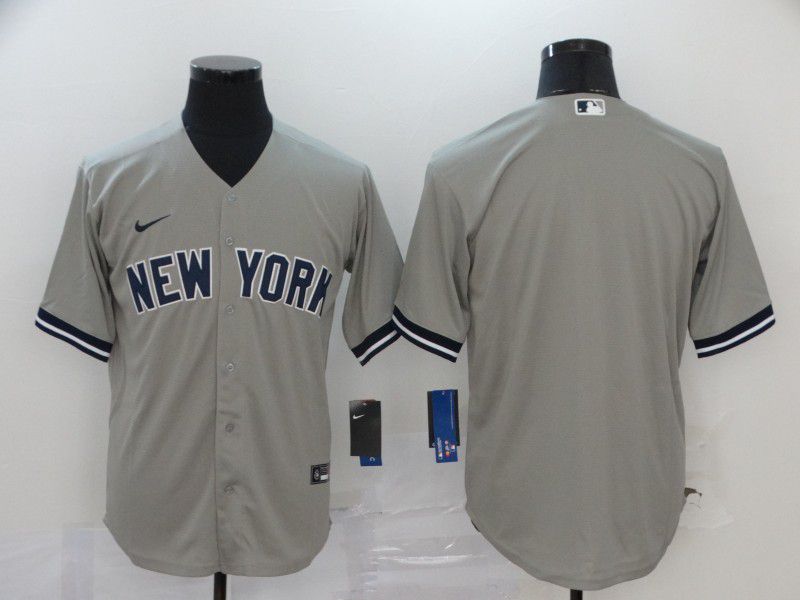 Men New York Yankees Blank Grey Nike MLB Jerseys->youth mlb jersey->Youth Jersey